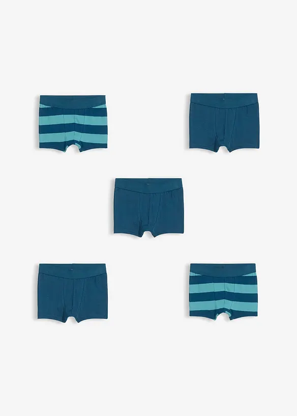 Boksershorts med myk økologisk bomull (5-pack), bonprix
