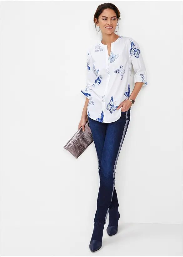 Viskose-bluse med print, bonprix