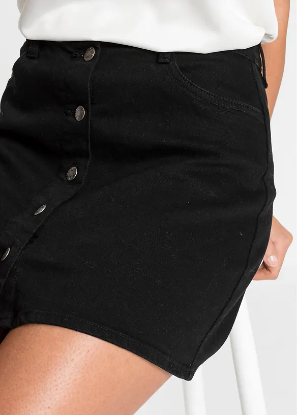 Denimskjørt med stretch, bonprix