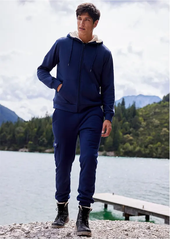 Varmende hettejakke med mykt fleecefôr, bonprix