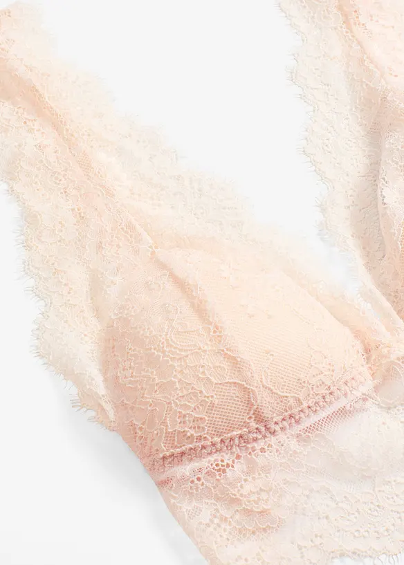 Bralette i tynt blondemateriale, bonprix