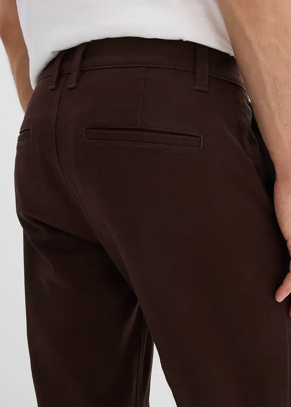 Relaxed Fit stretch-chinos med &oslash;kologisk bomull, Straight, bonprix