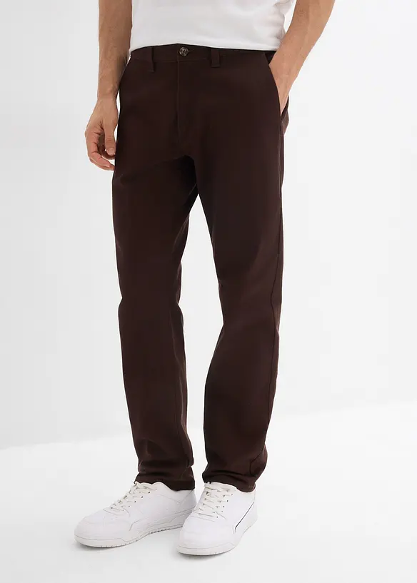 Relaxed Fit stretch-chinos med &oslash;kologisk bomull, Straight, bonprix
