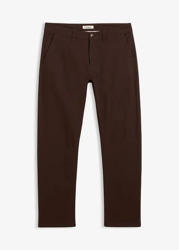 Relaxed Fit stretch-chinos med &oslash;kologisk bomull, Straight, bonprix