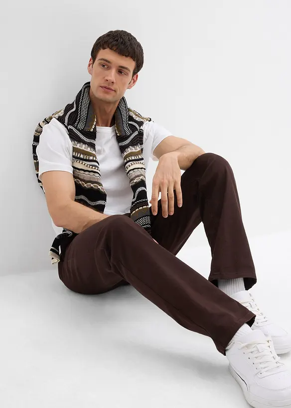 Relaxed Fit stretch-chinos med &oslash;kologisk bomull, Straight, bonprix