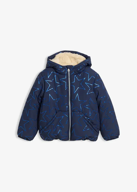 Vannavvisende vinterjakke med teddyfôr, bonprix