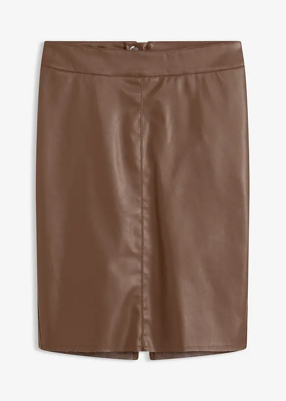 Trendy blyantskjørt i imitert skinn, bonprix