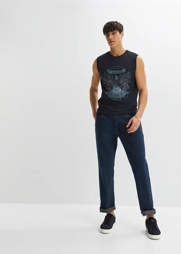 Singlet i vasket stil ,av 100% økologisk bomull, bonprix