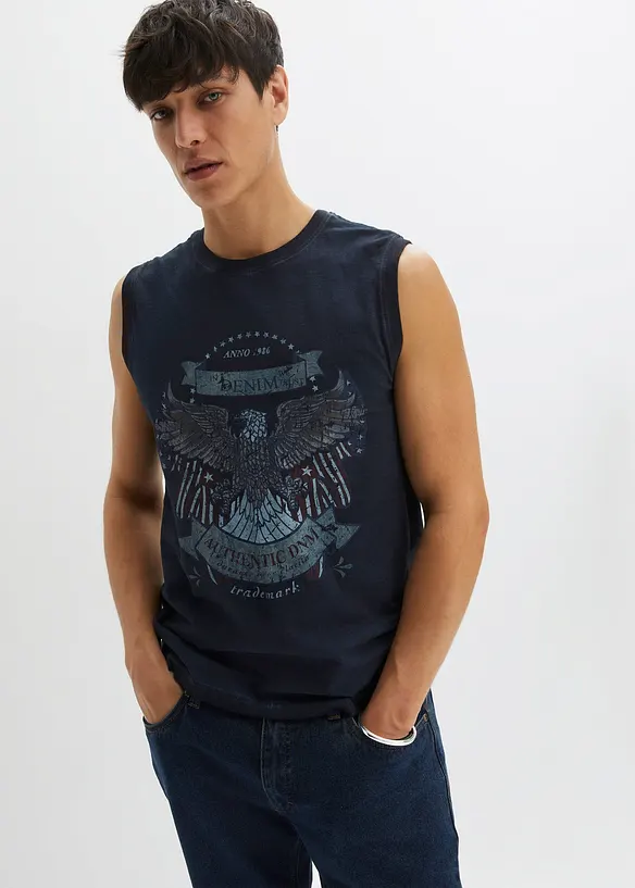 Singlet i vasket stil ,av 100% økologisk bomull, bonprix