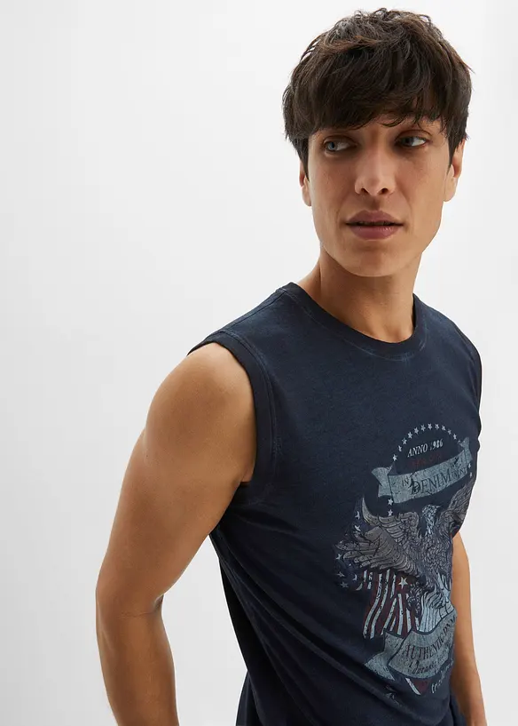 Singlet i vasket stil ,av 100% økologisk bomull, bonprix