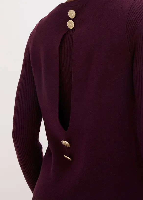 Strikket kjole med vest, 2-delt sett, bonprix
