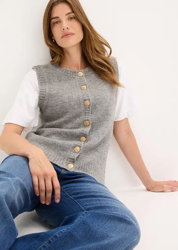 Strikket vest, bonprix