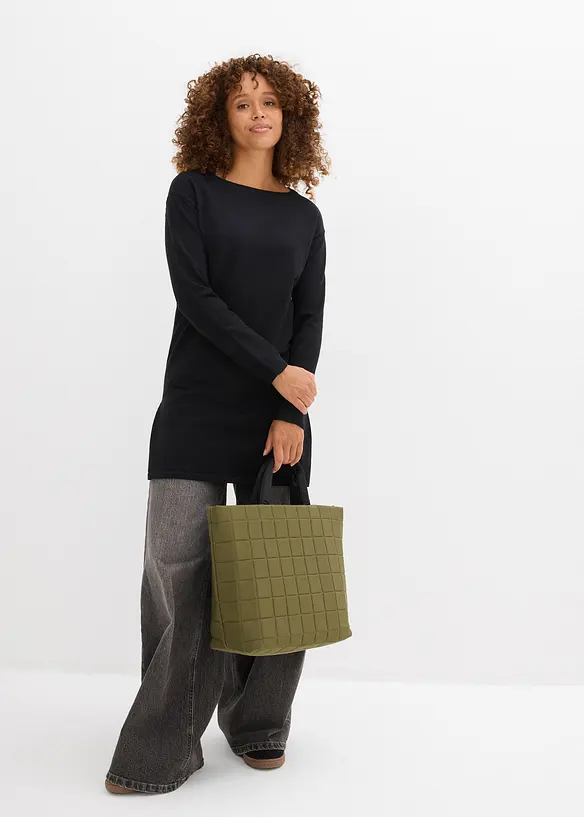 Lang genser med resirkulert bomull, bonprix