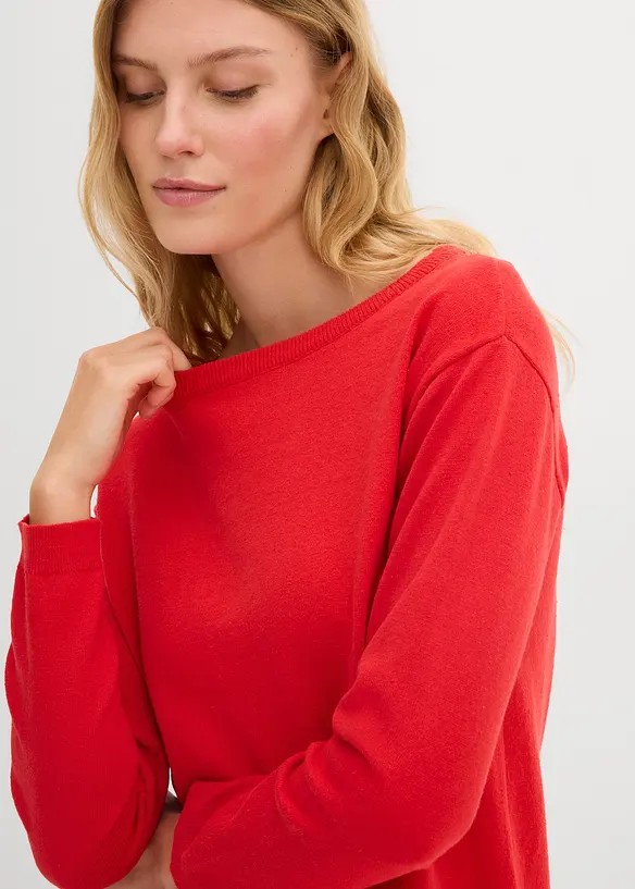 Lang genser med resirkulert bomull, bonprix