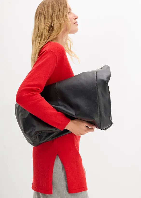 Lang genser med resirkulert bomull, bonprix