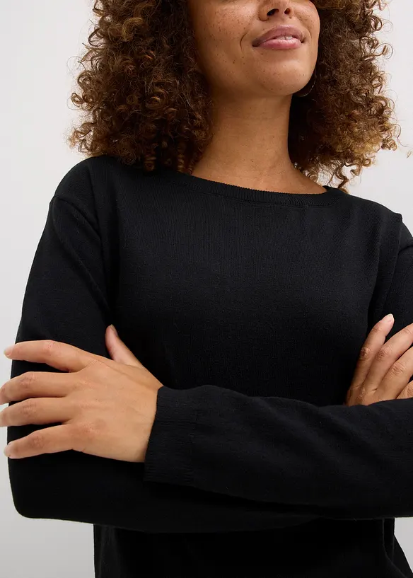 Lang genser med resirkulert bomull, bonprix