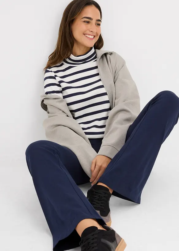 Slengbukse i økologisk bomull med stretch, bonprix