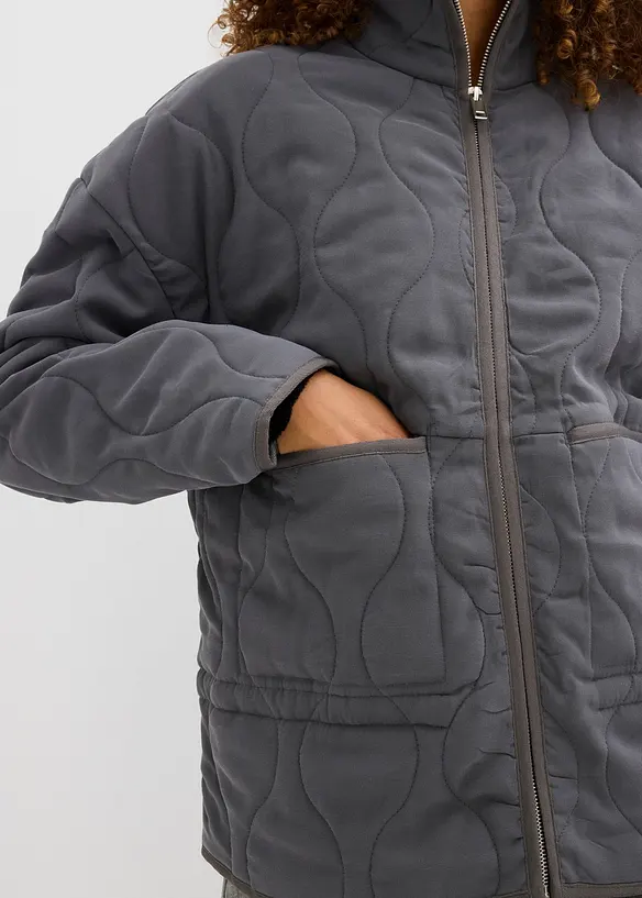 Oversized vattert jakke, bonprix