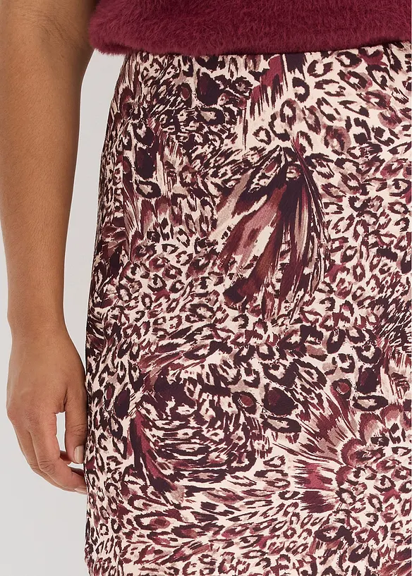 Satengskjørt med struktur, bonprix