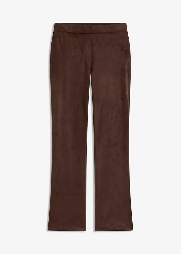 Flared bukse i imitert skinn, bonprix