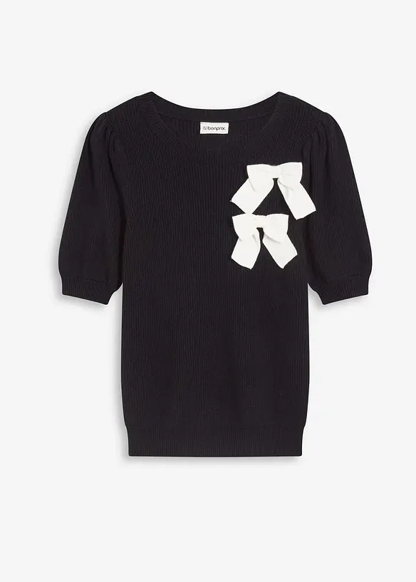 Genser med applikerte sl&oslash;yfer, bonprix