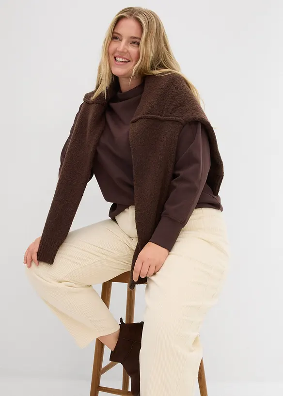 Kordfløyelsbukse i barrel-modell, bonprix