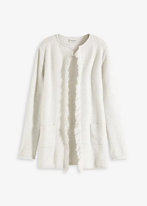 Kort strikkekåpe med paljetter og glansgarn, bonprix