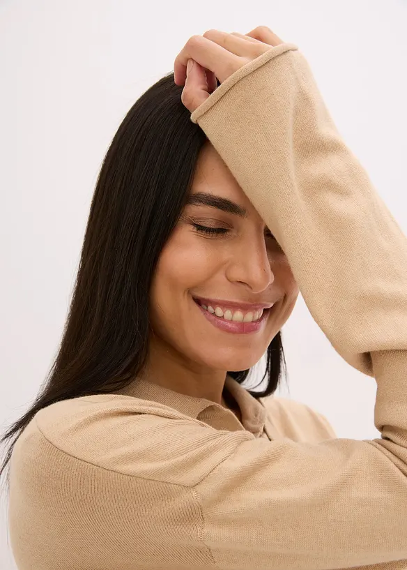 Finstrikket skjorte, bonprix