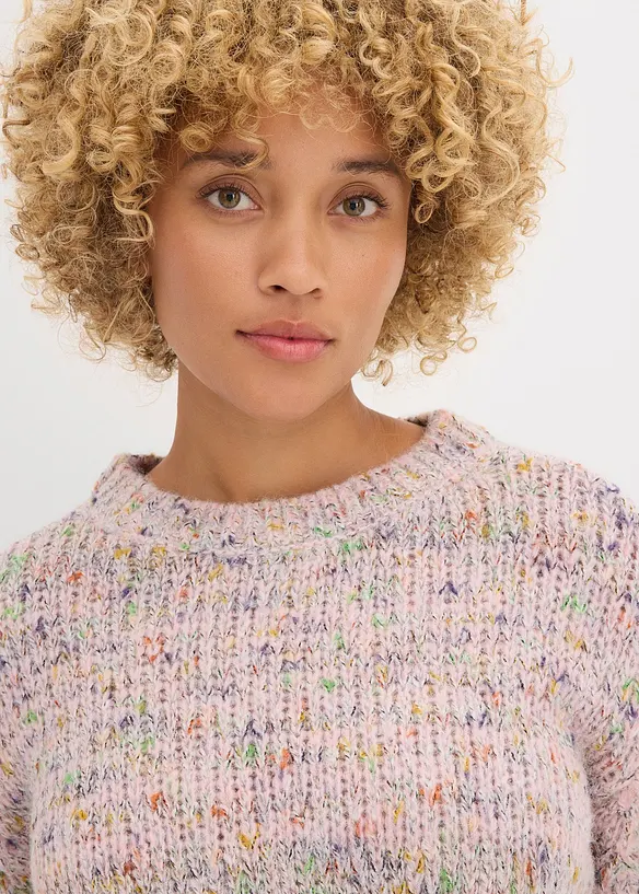 Oversized genser i noppegarn, bonprix