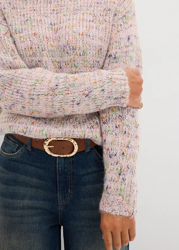 Oversized genser i noppegarn, bonprix