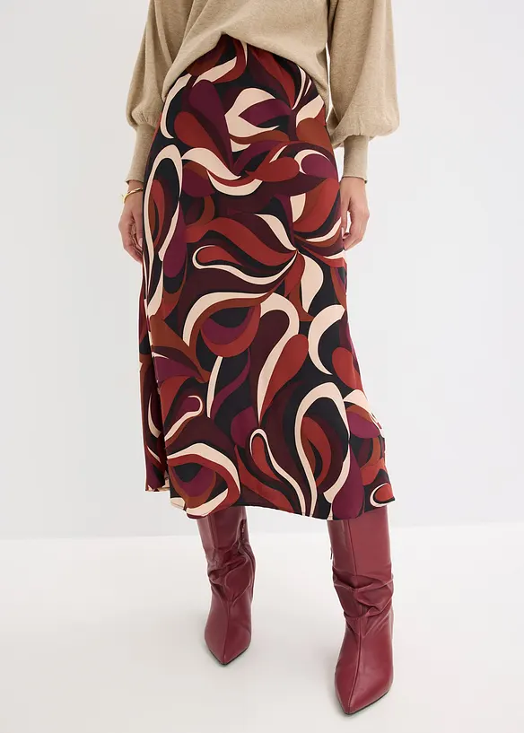 Midiskj&oslash;rt i lett sateng, bonprix