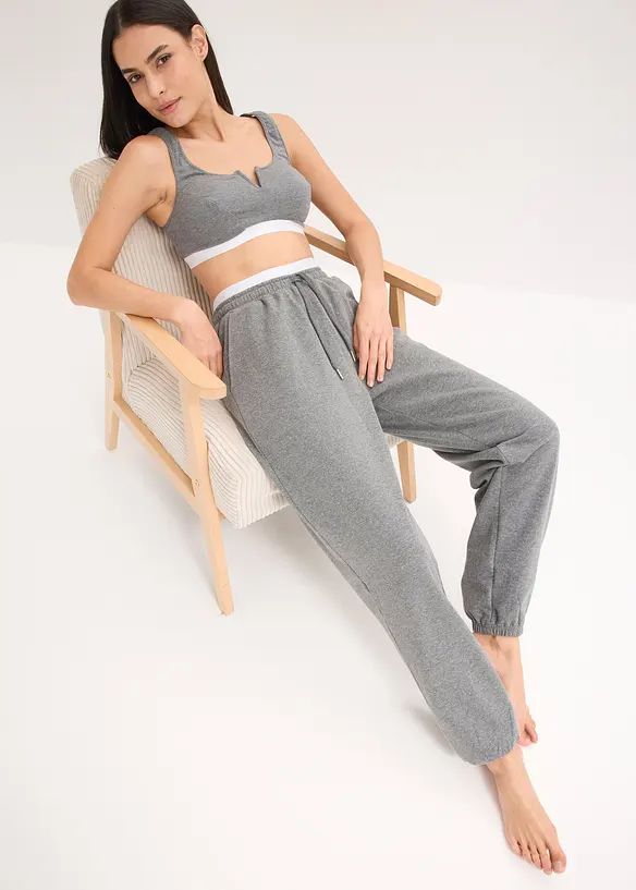 Loungewear-joggebukse med stikklommer, bonprix