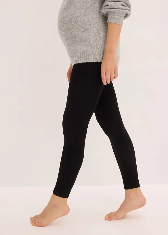 Varmende mammaleggings med fleece, 140 DEN, bonprix