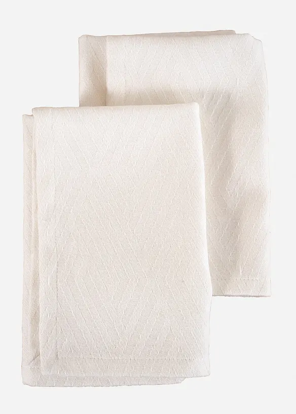 Tøyservietter i økologisk bomull (2-pack), bonprix