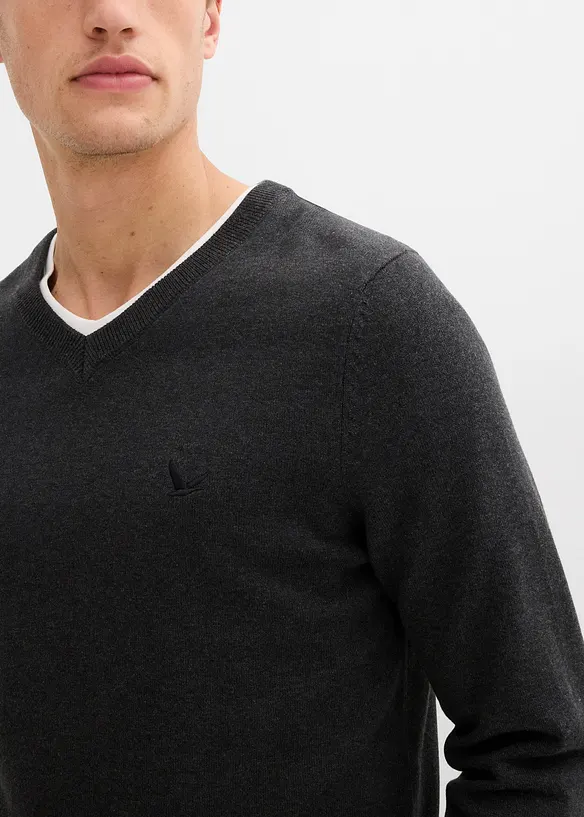 Finstrikket genser i 100% bomull, bonprix