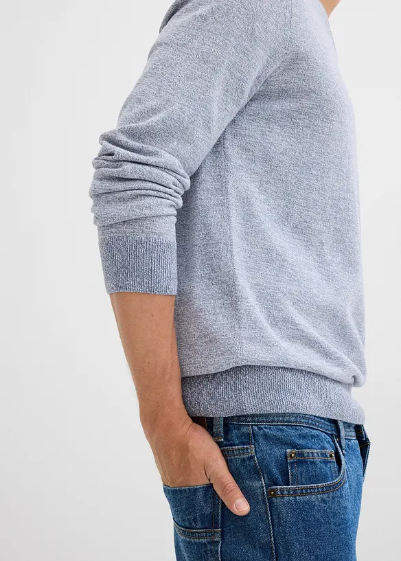 Finstrikket genser i 100% bomull, bonprix