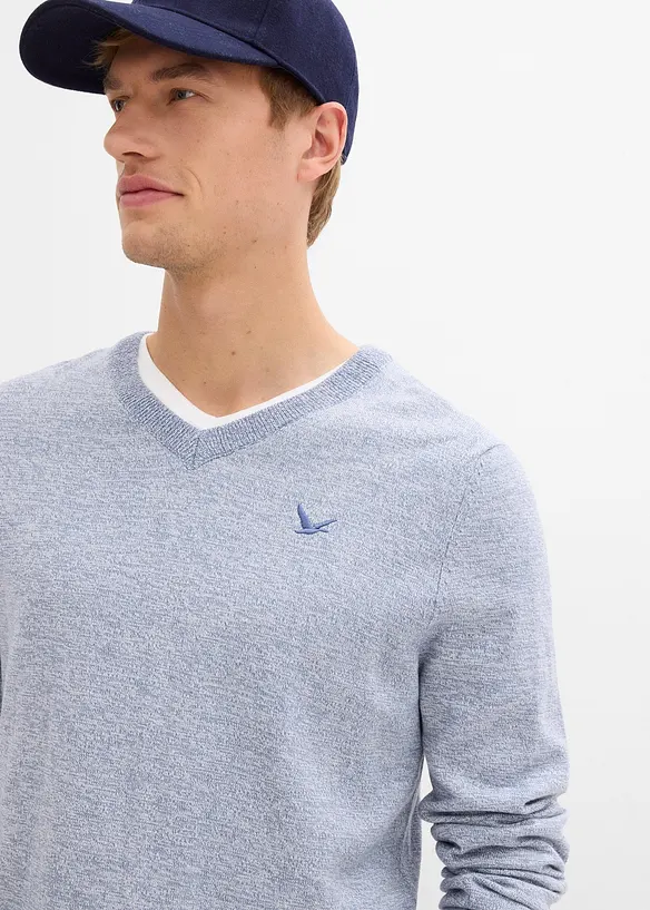 Finstrikket genser i 100% bomull, bonprix