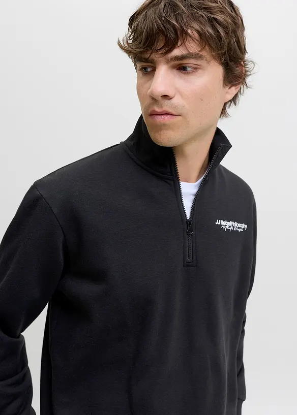 JJ REBEL-sweatshirt med kort glidelås, J&J Rebel