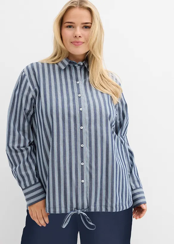 Oversized skjorte i 100% bomull, bonprix