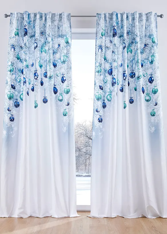 Gardin med juleprint (1 stk.), bonprix