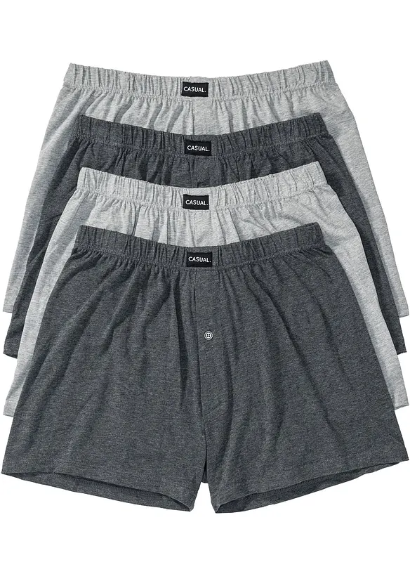 Ledig boxershorts i jersey med myk bomull (4-pack), bonprix