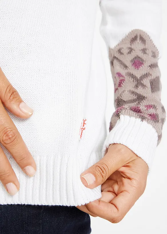 Genser med strikkem&oslash;nster, bonprix