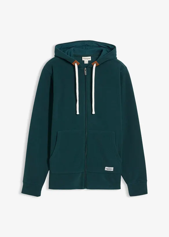 Fleecejakke med hette, bonprix