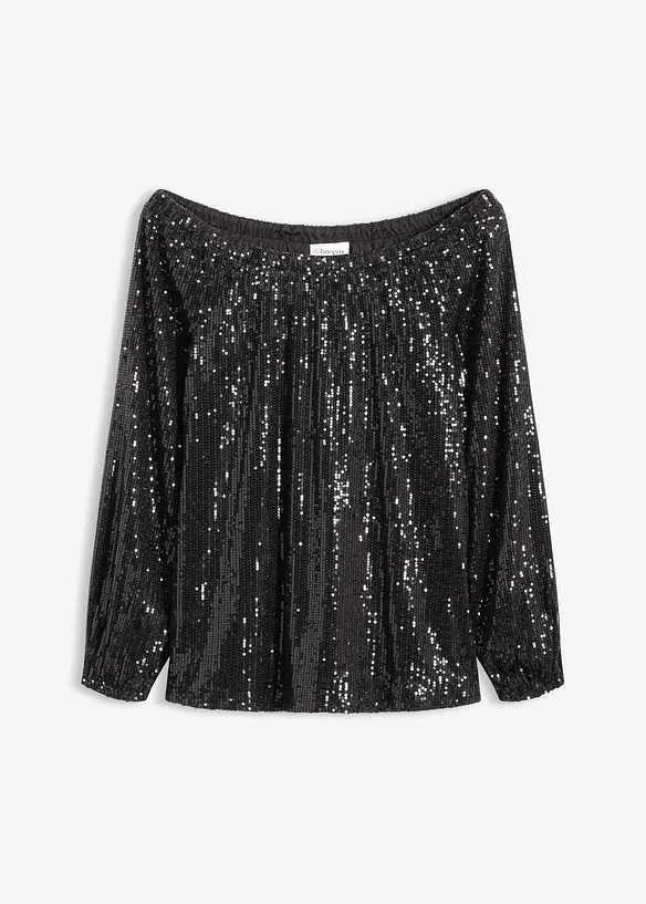 Singoalla-topp i oversized modell med paljetter, bonprix