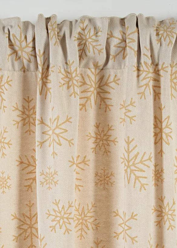 Jacquardvevd gardin i økologisk bomull (1-pack), bonprix