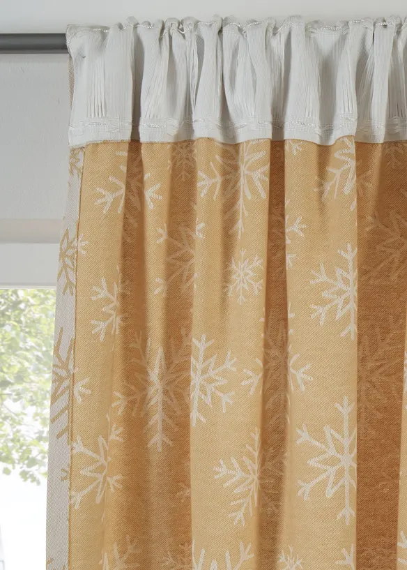 Jacquardvevd gardin i økologisk bomull (1-pack), bonprix