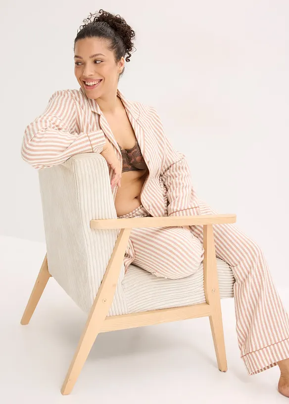 Flanell-pyjamas med gavepose, bonprix