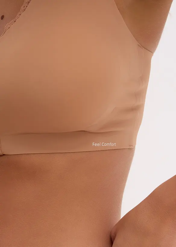 Vattert Feel Comfort Lasercut-BH uten bøyle med lukning foran, bonprix
