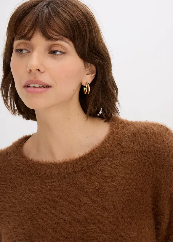 Genser i pusete stil, bonprix