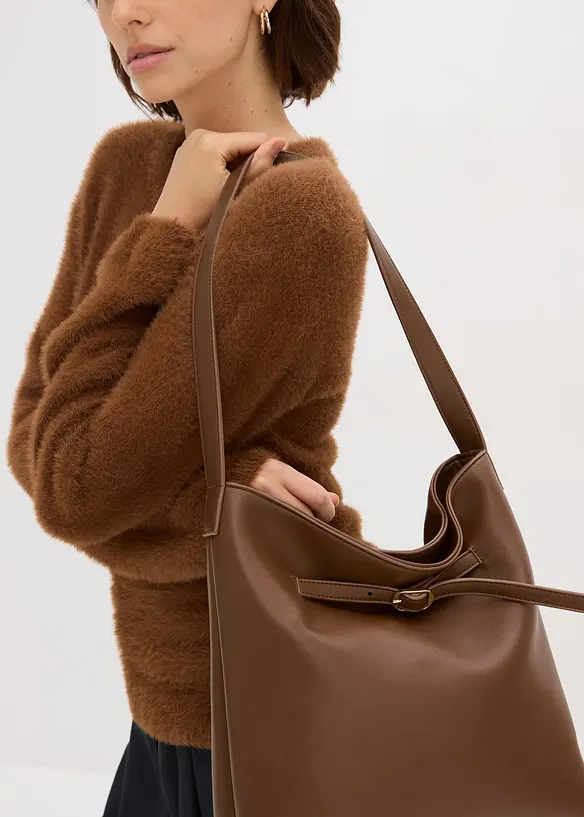 Genser i pusete stil, bonprix